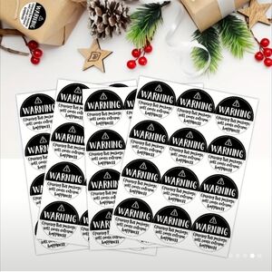 24 Warning, Extreme Happiness Thank You Stickers